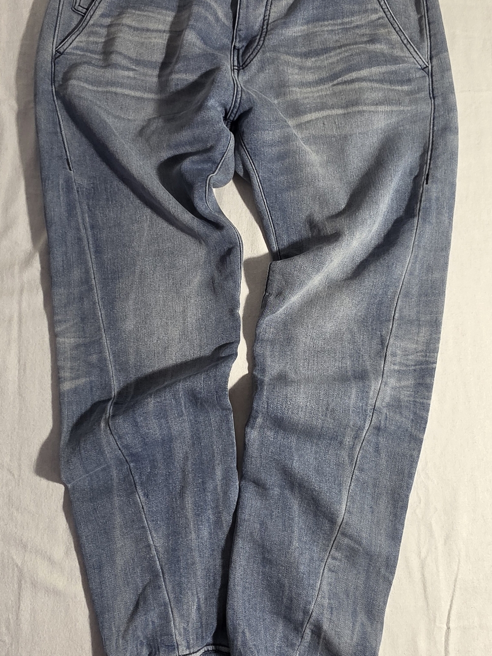 True Religion Men's "Runner Indigo" Knit Denim Joggers Sweatpants - Size 32
